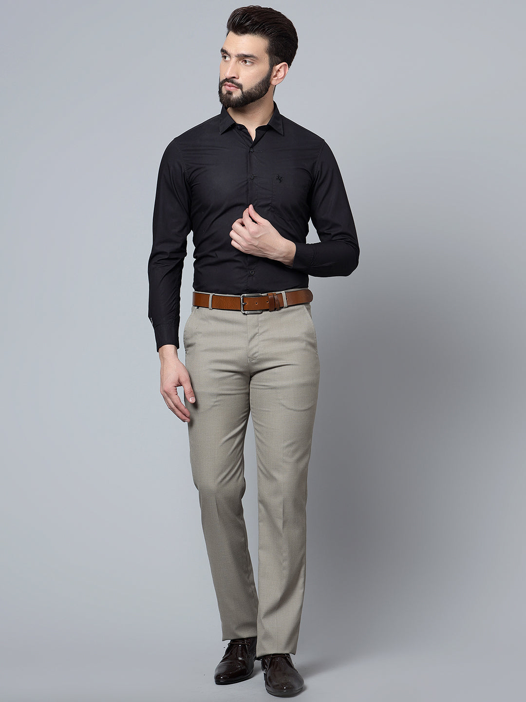 Cantabil Men Beige Trouser (7121324146827)