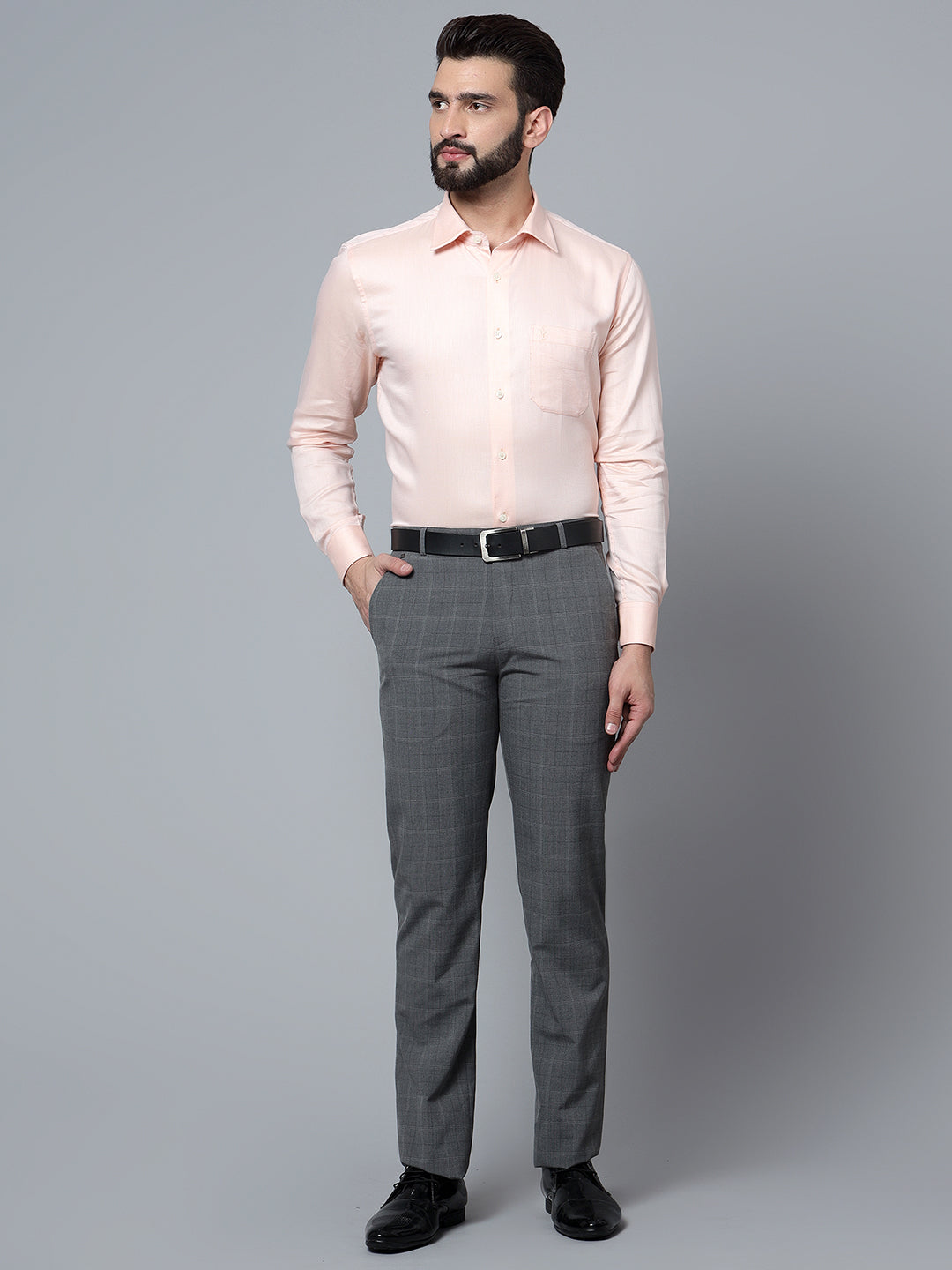 Cantabil Men Grey Trouser (7121324671115)