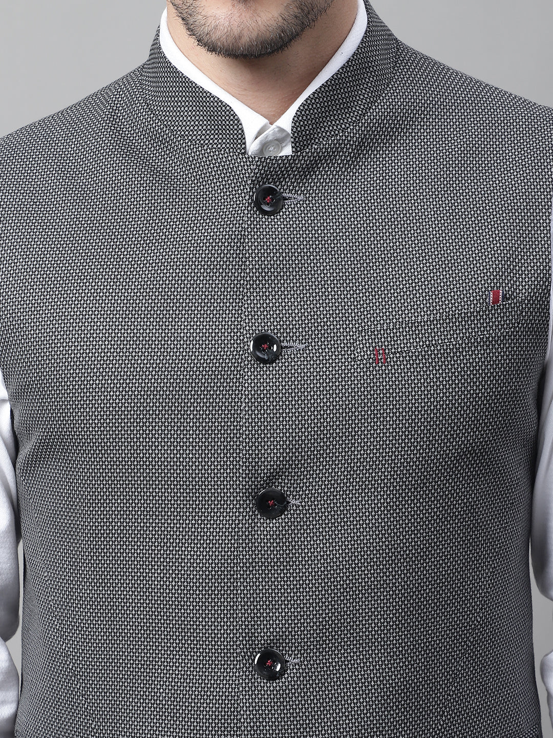 Cantabil Men's Black Waist Coat (7082514284683)