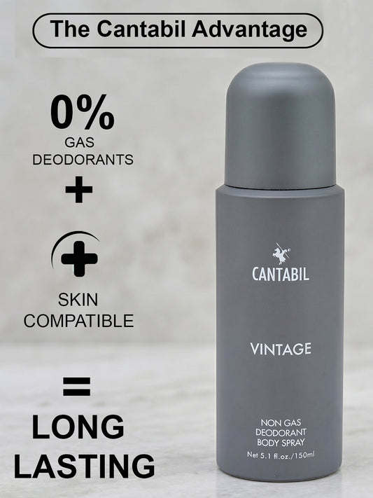 Cantabil Unisex Vintage Deodorant Spray Pack of 3 | 450ml