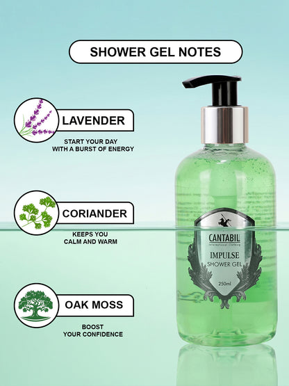 Luxury Impulse Shower Gel for Men & Women | Pack of 2 x 200ml Each | Unisex Bodywash | Deep Cleansing, Hydrating, Moisturising | Suitable for All Skin Types