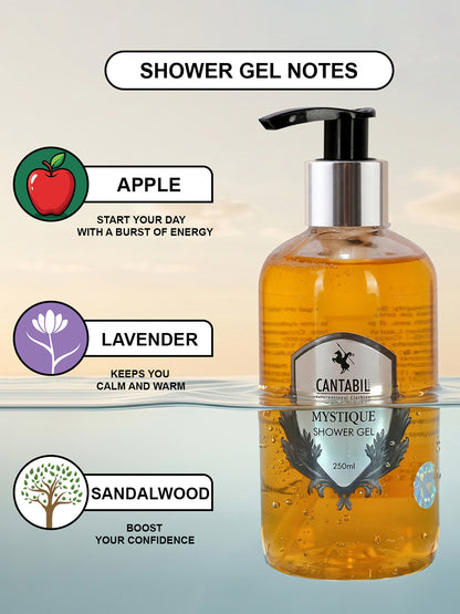 Cantabil Luxury Marine & Mystique Body Wash Shower Gel for Men & Women | Pack of 2 x 200ml Each | Deep Cleansing, Hydrating, Moisturising | Suitable for All Skin Types