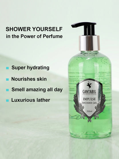 Luxury Impulse Shower Gel for Men & Women | Pack of 2 x 200ml Each | Unisex Bodywash | Deep Cleansing, Hydrating, Moisturising | Suitable for All Skin Types