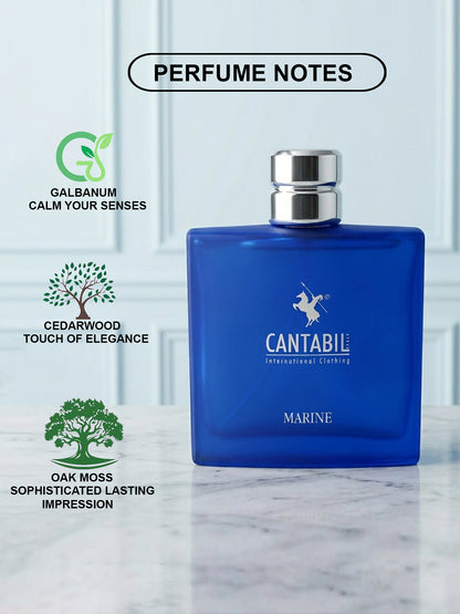 Cantabil Unisex Impulse & Marine Perfume Long Lasting Fragrance Pack of 2 | 200 ml