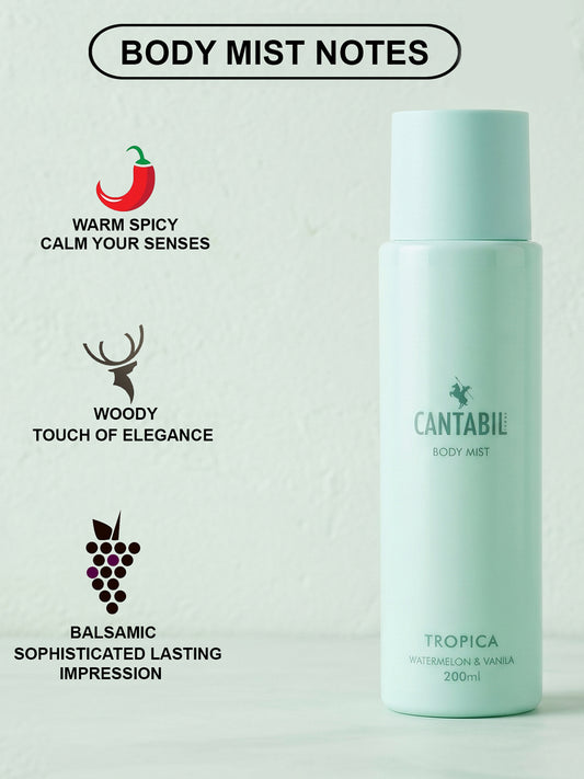 Luxury Long Lasting Tropica Body Spray Mist for Men & Women | Pack of 2 x 200ml