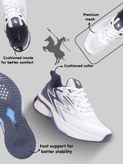 Casual Shoes for Men l Lightweight & Comfortable with Cushioned Insole Mesh Upper Phylon Sole Lace-Up Closure