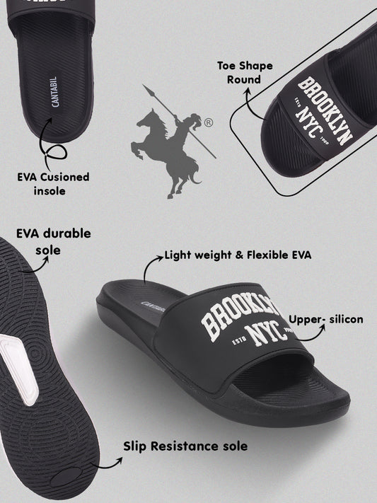 Sliper for Men | Lightweight & Comfortable with Cushioned Insole Silicon Upper EVA Sole Slip On Closure