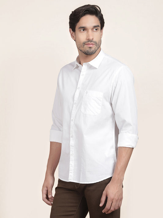 Casual Shirt for Men l Breathable & Soft with Color Fastness Slim Fit Cotton Fabric Solid Pattern