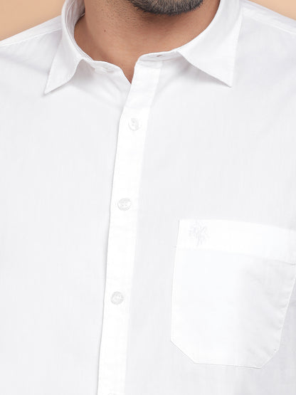 Casual Shirt for Men l Breathable & Soft with Color Fastness Slim Fit Cotton Fabric Solid Pattern