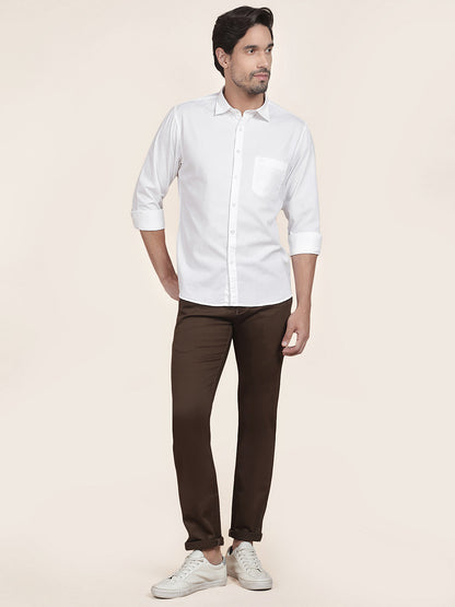 Casual Shirt for Men l Breathable & Soft with Color Fastness Slim Fit Cotton Fabric Solid Pattern