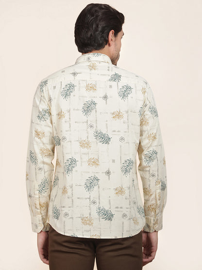 Casual Shirt for Men l Breathable & Soft with Color Fastness Slim Fit Cotton Fabric Printed Pattern