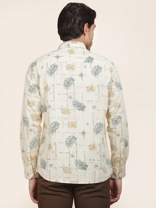 Casual Shirt for Men l Breathable & Soft with Color Fastness Slim Fit Cotton Fabric Printed Pattern