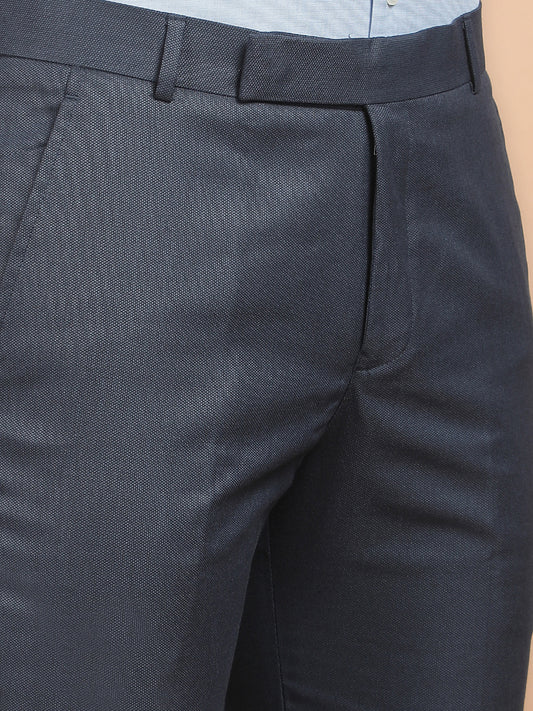 Formal Trouser for Men | Breathable & Soft with Color Fastness Regular Fit Cotton Blend Fabric Solid Pattern Hook & Bar Closure