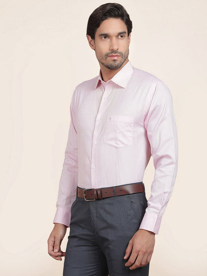 Formal Shirt for Men l Breathable & Soft with Color Fastness Regular Fit  Cotton Fabric Solid Pattern