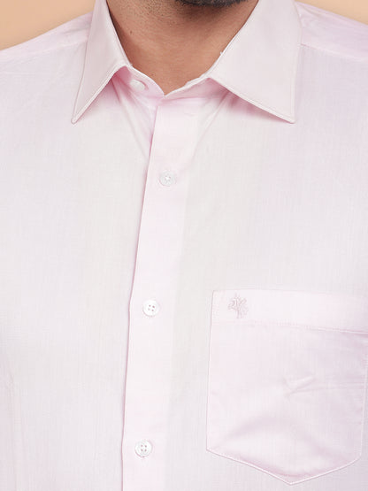 Formal Shirt for Men l Breathable & Soft with Color Fastness Regular Fit  Cotton Fabric Solid Pattern