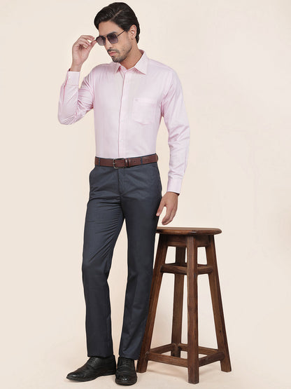 Formal Shirt for Men l Breathable & Soft with Color Fastness Regular Fit  Cotton Fabric Solid Pattern