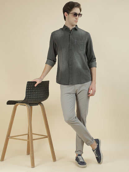Casual Shirt for Men l Breathable & Soft with Color Fastness Slim Fit Pure Cotton Fabric Washed Pattern