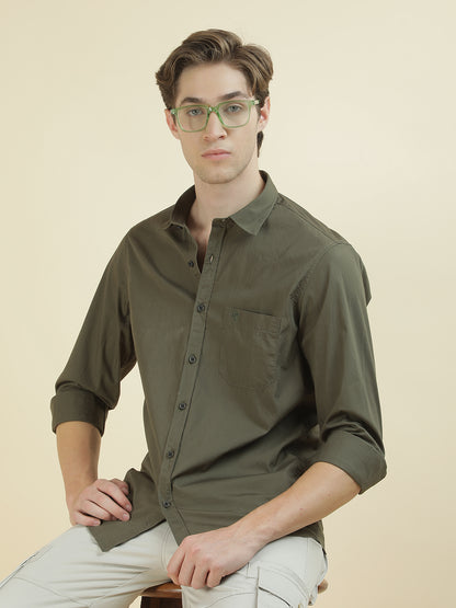 Casual Shirt for Men l Breathable & Soft with Color Fastness Slim Fit Pure Cotton Fabric Solid Pattern