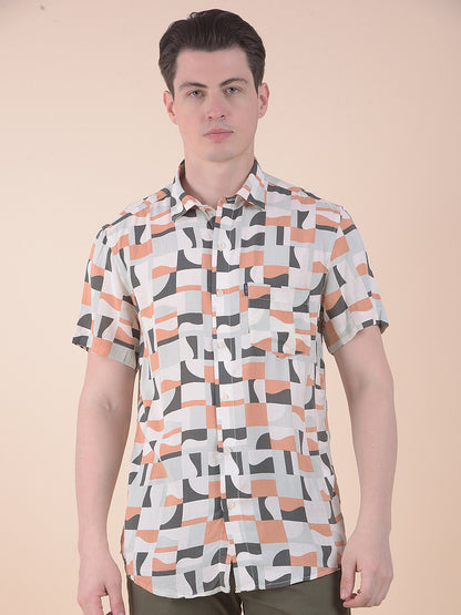 Men's Multi Slim Fit Printed Half Sleeve Casual Shirt