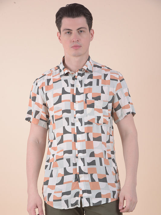 Men's Multi Slim Fit Printed Half Sleeve Casual Shirt