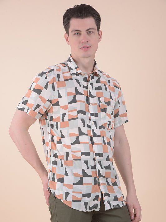 Men's Multi Slim Fit Printed Half Sleeve Casual Shirt