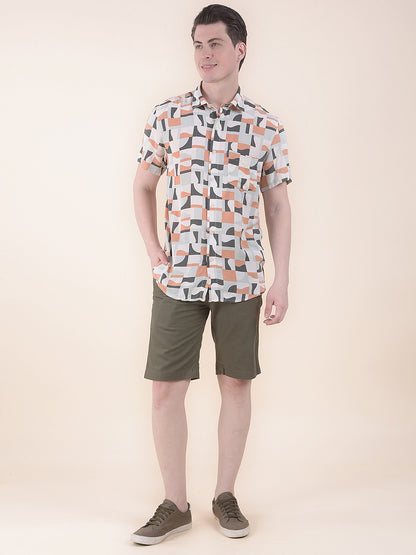 Men's Multi Slim Fit Printed Half Sleeve Casual Shirt