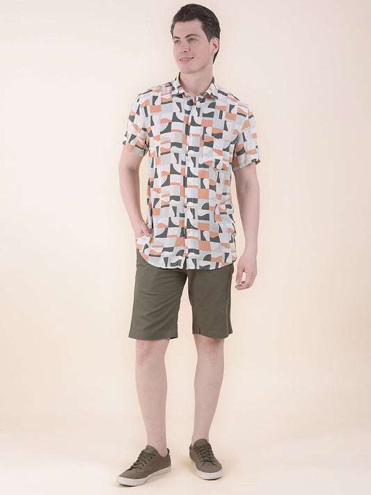 Men's Multi Slim Fit Printed Half Sleeve Casual Shirt