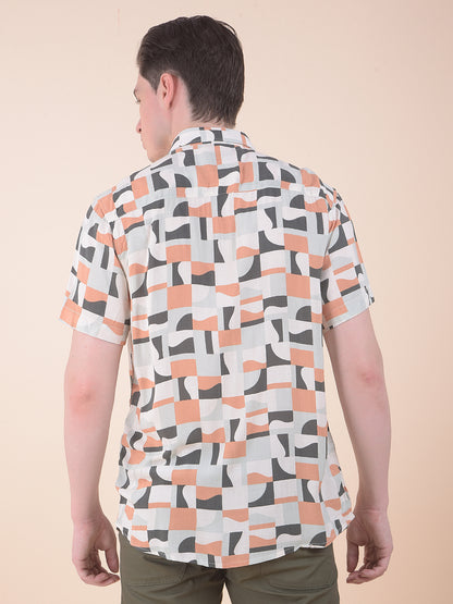 Men's Multi Slim Fit Printed Half Sleeve Casual Shirt