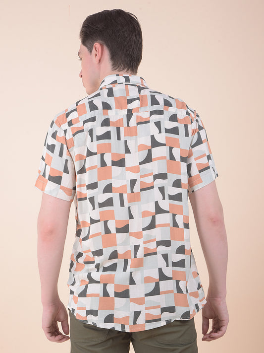 Men's Multi Slim Fit Printed Half Sleeve Casual Shirt