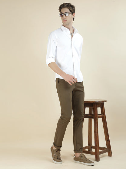 Casual Shirt for Men l Breathable & Soft with Color Fastness Slim Fit Polyester Fabric Self Design Pattern