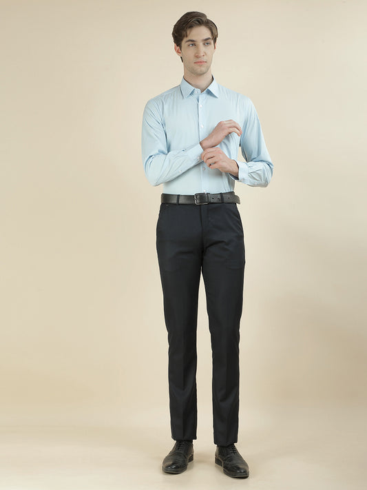 Formal Shirt for Men l Breathable & Soft with Color Fastness Slim Fit Cotton Blend Fabric Solid Pattern