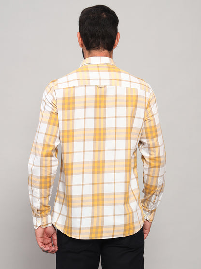 Casual Shirt for Men | Breathable & Soft with Color Fastness Regular Fit Spread Collar Neck Cotton Fabric Checkered Pattern