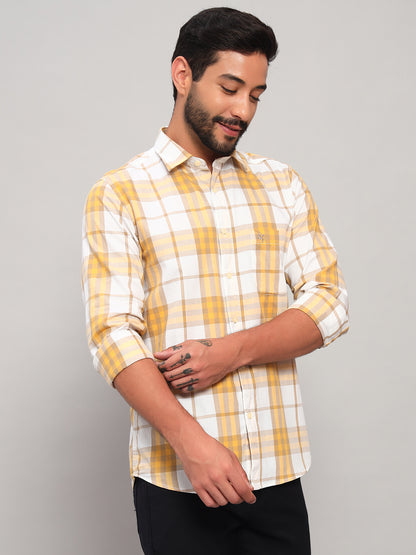 Casual Shirt for Men | Breathable & Soft with Color Fastness Regular Fit Spread Collar Neck Cotton Fabric Checkered Pattern