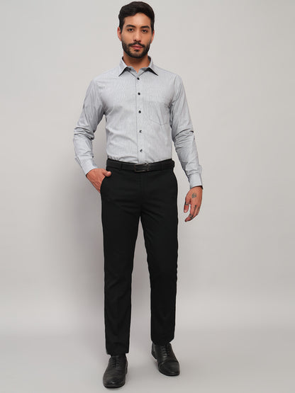 Formal Shirt for Men l Breathable & Soft with Color Fastness Regular Fit Spread Collar Neck Cotton Fabric Striped Pattern