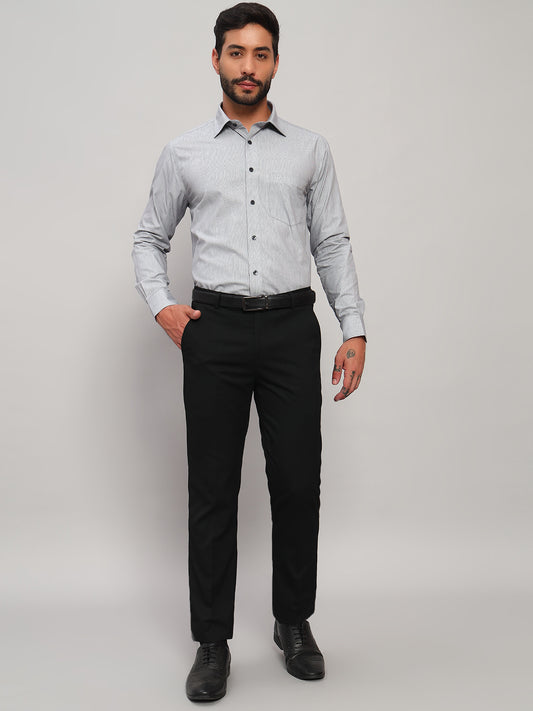 Formal Shirt for Men l Breathable & Soft with Color Fastness Regular Fit Spread Collar Neck Cotton Fabric Striped Pattern