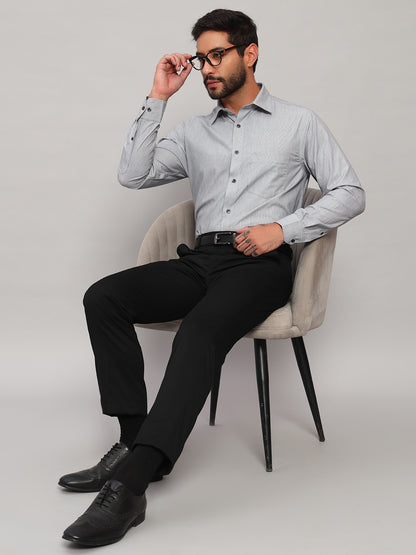 Formal Shirt for Men l Breathable & Soft with Color Fastness Regular Fit Spread Collar Neck Cotton Fabric Striped Pattern