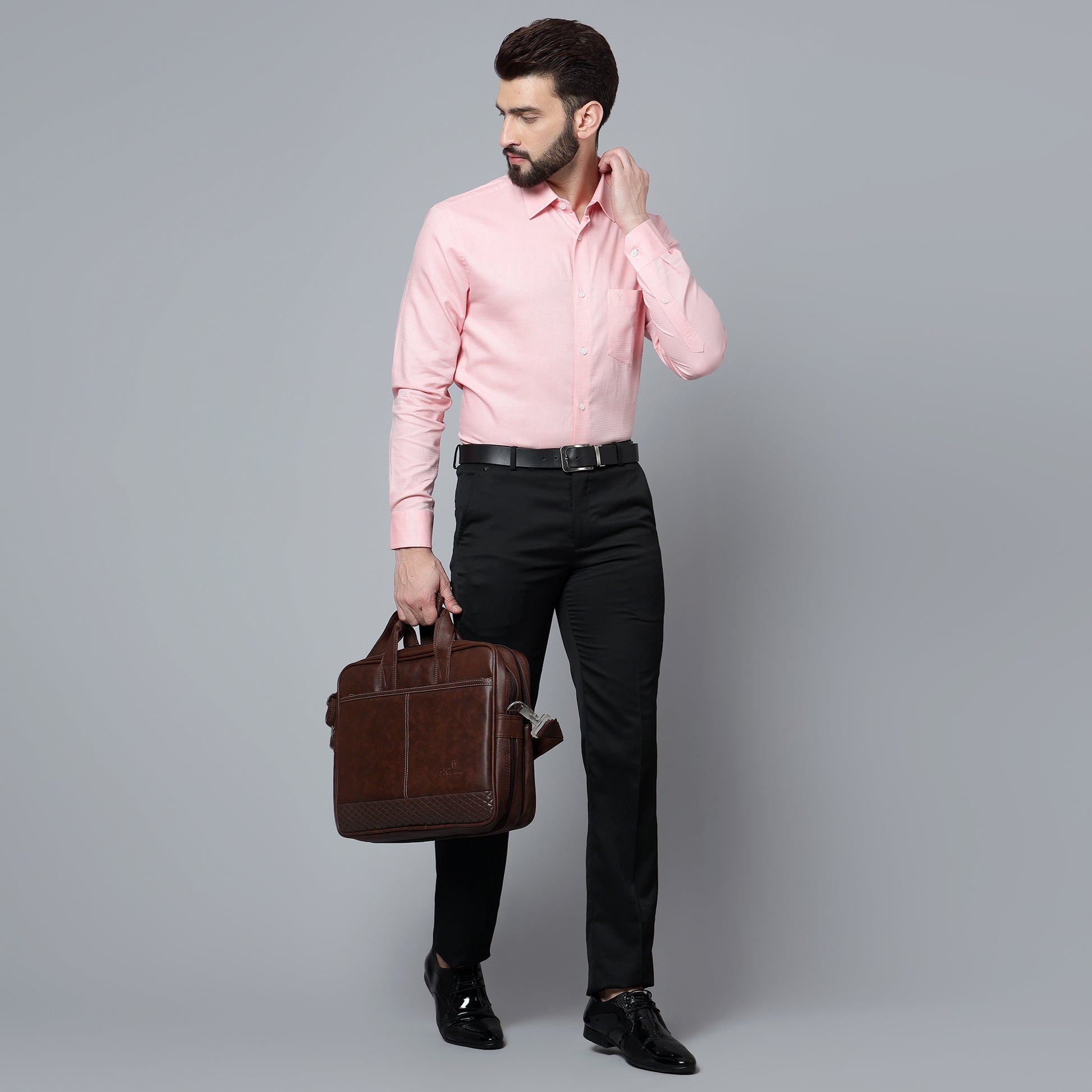 Cantabil Men Pink Shirt (7120771416203)