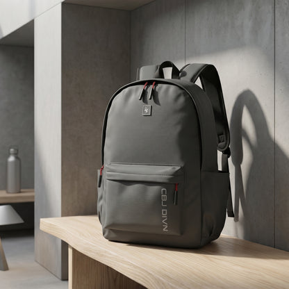 17 Litre Laptop Backpack Upto 18 inchs Laptop for School, Office, College & Travel Bag for Men and Women (Grey) | 2 Compartments, Side Pocket, Padded Shoulder Strap, Smooth-Glide Zippers
