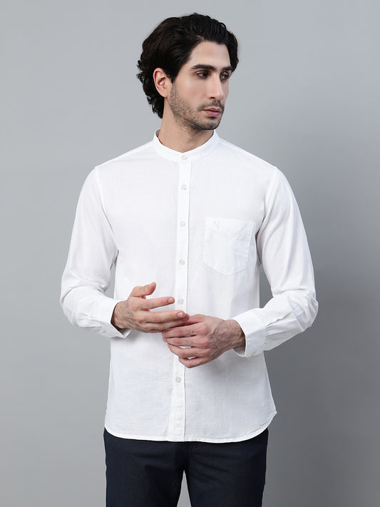 Casual Shirt for Men | Breathable & Soft with Color Fastness Regular Fit Spread Collar Neck Cotton Fabric Solid Pattern