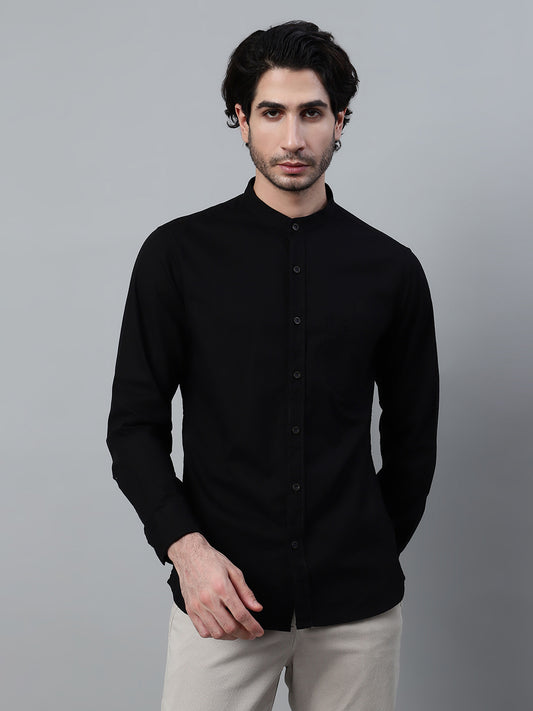 Casual Shirt for Men | Breathable & Soft with Color Fastness Regular Fit Spread Collar Neck Cotton Fabric Solid Pattern