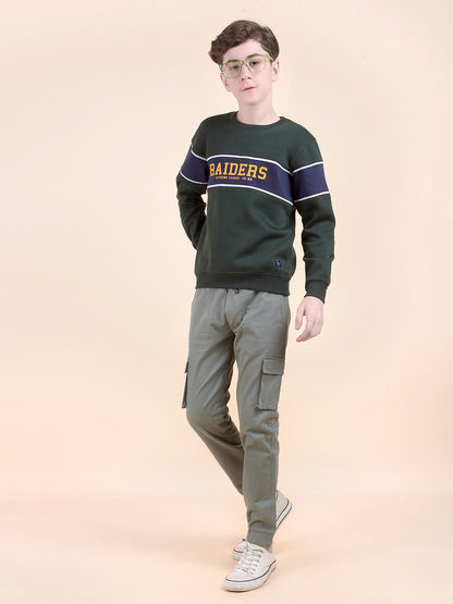 Casual Sweatshirt for Boys l Breathable & Soft with Color Fastness Regular Fit Round Neck Fleece FabricPrinted Pattern (Copy)