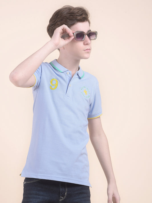 Casual T-Shirt for Boys l Breathable & Soft with Color Fastness Regular Fit Polo Neck Polycotton Fabric Printed Pattern