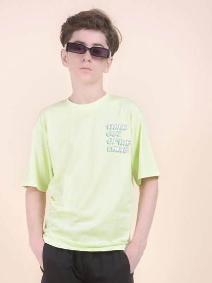 Casual T-Shirt for Boys l Breathable & Soft with Color Fastness Regular Fit Round Neck Polycotton Fabric Printed Pattern