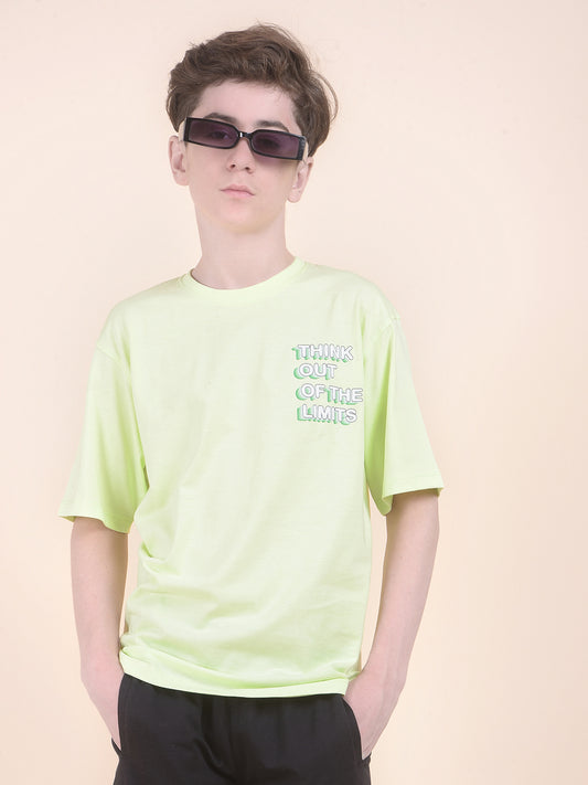 Casual T-Shirt for Boys l Breathable & Soft with Color Fastness Regular Fit Round Neck Polycotton Fabric Printed Pattern