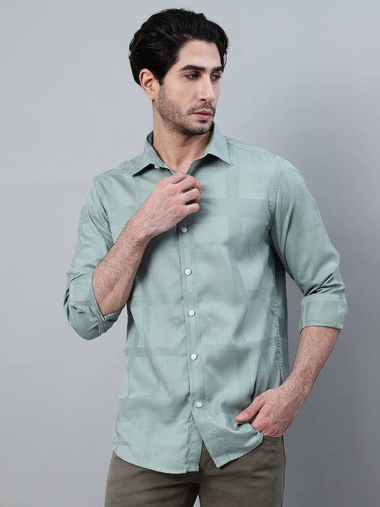 Casual Shirt for Men | Breathable & Soft with Color Fastness Regular Fit Spread Collar Neck Cotton Blend Fabric Printed Pattern