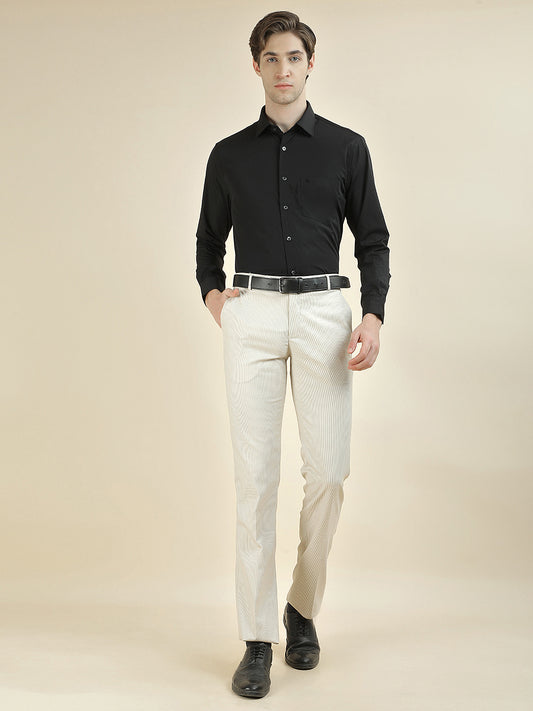 Formal Shirt for Men l Breathable & Soft with Color Fastness Regular Fit Cotton Blend Fabric Solid Pattern