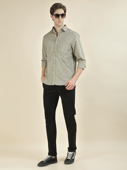 Casual Shirt for Men l Breathable & Soft with Color Fastness Slim Fit Pure Cotton Fabric Solid Pattern