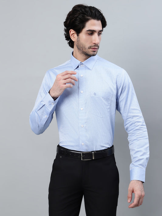 Formal Shirt for Men l Breathable & Soft with Color Fastness Regular Fit Spread Collar Neck Giza Cotton Fabric Solid Pattern