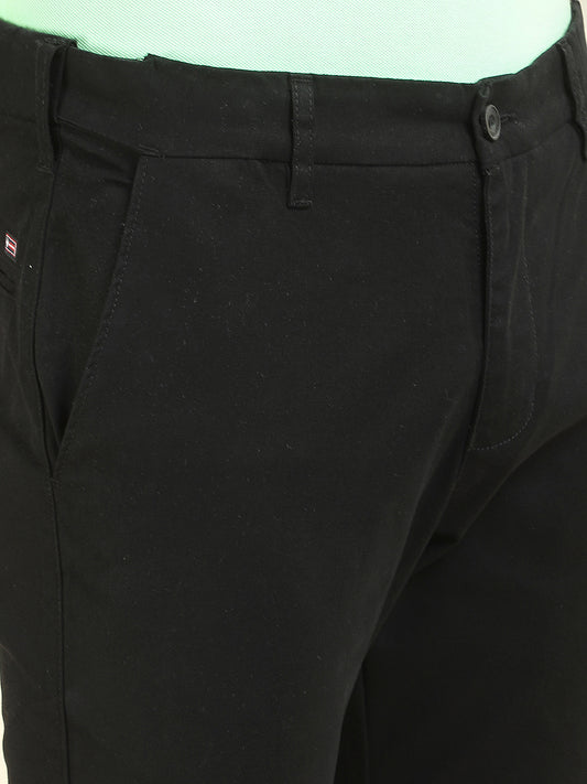Casual Trousers for Men l Breathable & Soft with Color Fastness Regular Fit Cotton Blend Fabric Solid Pattern