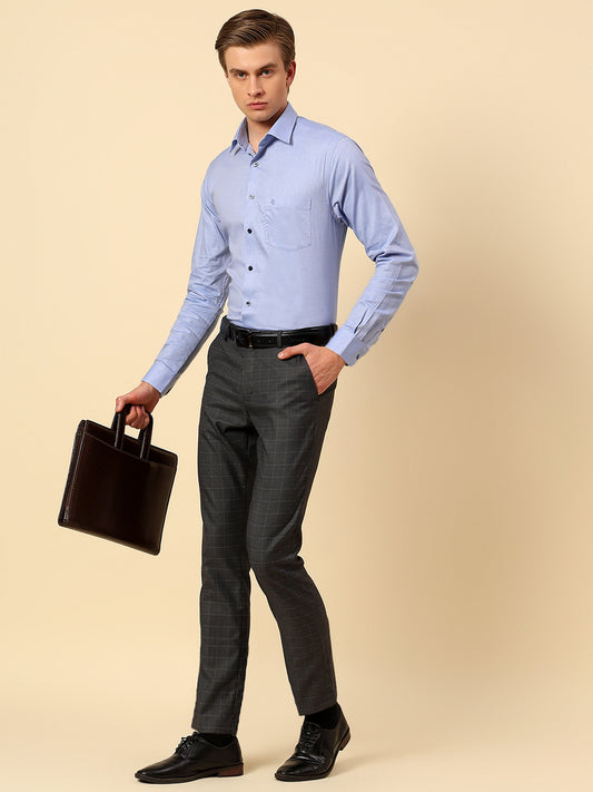 Shirt for Men | Breathable & Soft with Color Fastness Regular Fit Spread Collar Pure Cotton Fabric Self Design Pattern